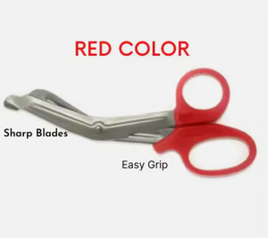 Tijeras para Vendajes de 5.5 Pulgadas de Acero Inoxidable, Perfectas para Cirugías, Atención Médica y Uso Doméstico, Color Rojo, Instrumentos Médicos de Enfermería - Product Image 4