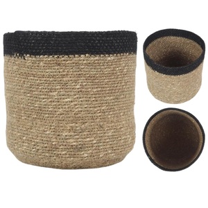 Maceta de yute moderna y elegante, solución de organización del hogar con acabado verde Crema para Decoración de mesa, florero de yute - Product Image 5