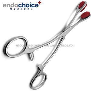 Fórceps de sujeción de lengua Collin de uso duradero, instrumento quirúrgico con mordazas de goma, acero inoxidable de Endochoice Medical - Product Image 2