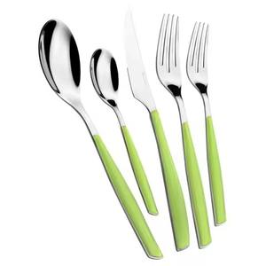 Ensemble de couverts simple en acier inoxydable finition noire mate, vaisselle pratique moderne pour la maison et la cuisine - Product Image 5