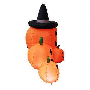 Longues décorations de citrouilles gonflables d'Halloween pour les décorations de vacances intérieures extérieures - Product Image 4