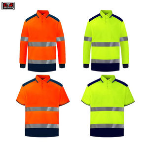 2024 Suministro directo de fábrica de alta visibilidad Amarillo Manga larga Reflectante Manga completa Seguridad Hombres Polos - Product Image 5