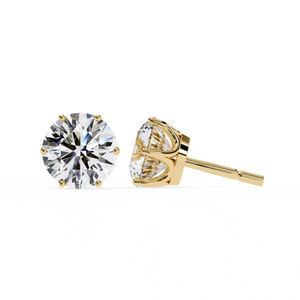 ต่างหูทองคำ 18K สวยงาม ประดับเพชรเพาะเลี้ยง ต่างหูเพชรคุณภาพพรีเมียม - Product Image 1