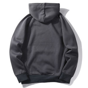 Custom Winter Warm Fleece 100% Cotton Mens Pullover Hoodies Solid Color <b>Hip</b> Hop Streetwear Sweatshirts - Product Image 4