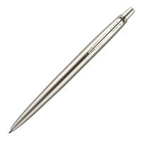 Stylo bille Parker Jotter de luxe de haute qualité, corps en acier inoxydable, clip en chrome, action à clic, recharge fine 0,8/1,0 mm, bleu noir