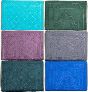 2025 Venta caliente moda islámica alfombra de oración plegable Sajadah viaje musulmán al por mayor alfombra de oración con respaldo y bolsillo - Product Image 5