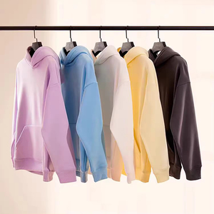 เสื้อฮู้ดผู้ชายไซส์ใหญ่ สีพื้น ผ้าฝ้ายเฟรนช์เทอร์รี่ สวมใส่สบาย ทรงปกติ เหมาะสำหรับฤดูใบไม้ร่วง - Product Image 4