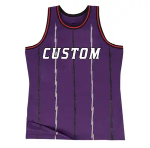 Maillot de basket-ball personnalisable unisexe de haute qualité en polyester/coton, respirant, grande taille - Product Image 2