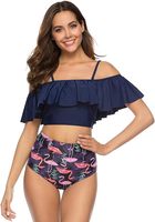 Nuevo Bikini Deportivo de Una Pieza Multicolor, Traje de Baño de Cintura Alta, Delgado y Elegante, Ropa de Playa 2025, Bikini Sexy para Adolescentes