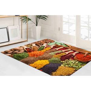 Kitchen Spices Print <b>Rug</b>: Modern Decor, Anti-Slip Carpet,<b>Chenille</b> <b>Rug</b> - Product Image 2