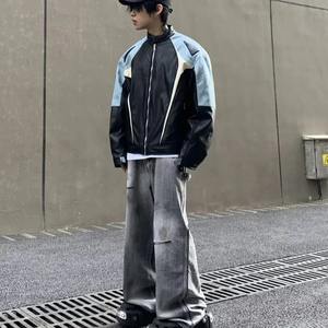 หนังแกะแท้มีซิป aniline สีน้ำตาลลาเวนเดอร์สำหรับผู้ชายแจ็คเก็ตนักขี่จักรยานที่มีซับในผ้าวิสคอสและกระเป๋าด้านนอกด้านใน - Product Image 6