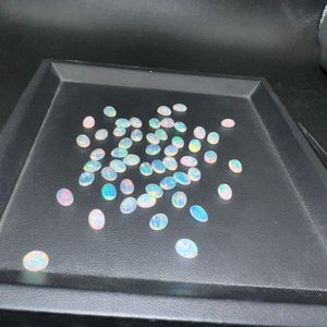 100% cabujones ovalados de ópalo etíope Natural piedras preciosas blancas de alta calidad 3x5mm a 9x11mm sueltas para la fabricación de joyas - Product Image 3