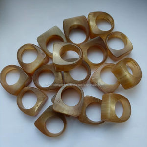 100% Naturel Agate Corne Chunky Anneau Buffalo Corne Anneau Buffalo Corne Bijoux À La Main Anneau Par Falak World Export - Product Image 2