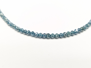 ลูกปัดรูปวงแหวนเพชรสีน้ำเงินลูกปัดหินหลวมสำหรับทำเครื่องประดับสายลูกปัดบุษราคัม - Product Image 2