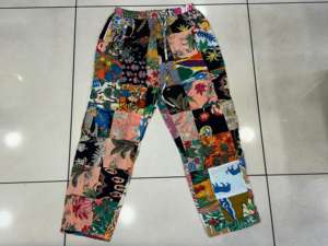 Patchwork algodón Patchwork ropa con cordón, pantalones únicos, diseño bohemio estilo espíritu libre, pantalones Hippie para hombres y mujeres - Product Image 6