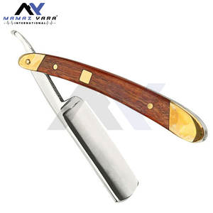 Navaja de Afeitar Profesional de Acero Inoxidable de Alta Calidad con Hoja Recta para Salón de Belleza y Barbería, con Estuche de Cuero - Product Image 5