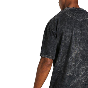Fabricant et fournisseur OEM T-shirt délavé à l'acide pas cher Streetwear T-shirts ajustés délavés à l'acide de style Hip Hop pour hommes - Product Image 6