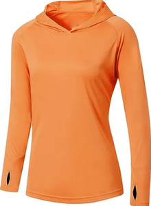 Sweat à capuche pour femme avec protection solaire UPF 50+, manches longues, chemise de randonnée légère, séchage rapide, protection contre les éruptions cutanées, course à pied, pêche - Product Image 4