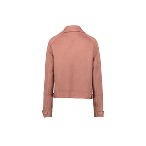 Vestes en cuir pour femmes Pink Ladies 100% cuir, design personnalisé, manteau en cuir formel pour femmes, poches latérales, poignets avec fermeture éclair, style tendance - Product Image 4