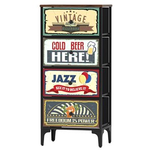 อามิคาซ่า แจ๊สตู้ลิ้นชัก 4 ชั้น 45 ซม. ชุดจัดเก็บแบบเคลื่อนย้ายได้ โซลูชั่นการจัดระเบียบบ้าน - Product Image 1