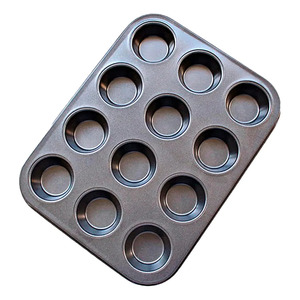 12 moules à cupcakes, plateau à muffins antiadhésif - Couleurs assorties - Product Image 2