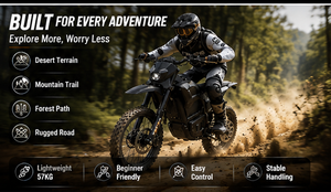 Moto tout-terrain électrique 60V 5000W Peak M5 Pro, vitesse maximale 70 km/h, avec moteur central et batterie longue autonomie - Product Image 3