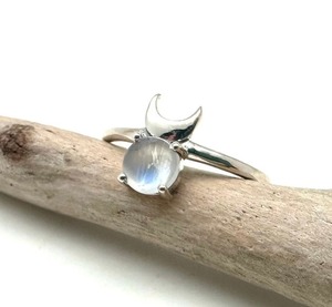 Bague classique faite à la main 925 bijoux en argent massif pour femmes 925 argent Sterling pierre de lune pierre précieuse Boho Style bague cadeau soeur - Product Image 3