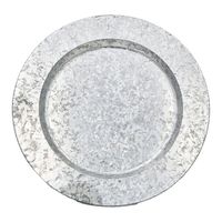Assiette de présentation en métal écologique, couleur argent, luxe, élégante, stable, base fiable pour les plats raffinés