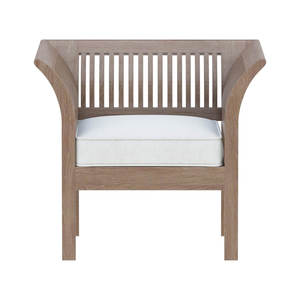 Sofá de jardín exterior de un asiento con material de madera maciza y funda de tela para uso en interiores y exteriores - Product Image 6