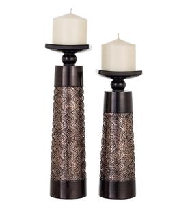 Portavelas decorativo Juego de 2-Decoración para el hogar Pilar Portavelas Mesa de café Manto Decoración Centros de mesa para chimenea - Product Image 1