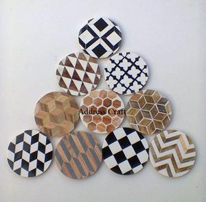 Posavasos cuadrados de resina epoxi y madera de último diseño para bebidas, hogar, Hotel, Bar, oficina, Decoración de mesa, posavasos a un precio asequible - Product Image 6