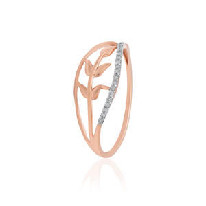 Elegante Anillo de Oro Rosa con Diamante Natural de 0.06 Quilates, Corte Brillante Redondo, Color H-I, Claridad VS-SI, Certificado IGI, para un Estilo Atemporal - Product Image 3