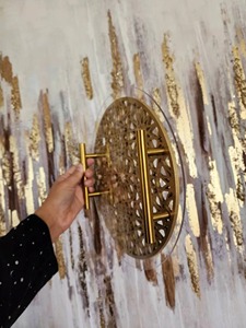 Bandeja de metal con trabajo de vidrio Diseño elegante Perfecto para servir la decoración de tocador y exhibición de mesa festiva de La India - Product Image 5