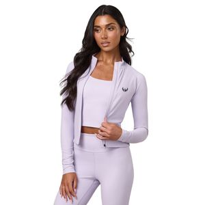 เสื้อแจ็คเก็ตออกกำลังกายผู้หญิง แขนยาว รุ่น Lavender Full Zip Funnel น้ำหนักเบา ระบายอากาศได้ดี เหมาะสำหรับเล่นกีฬาและสวมใส่เป็นชั้นใน - Product Image 4