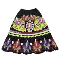 Falda de Algodón con Diseño Micronesio Personalizada, Falda Maxi Tropical Aloha para Mujer, Faldas Tribales Polinesias con Corte en A