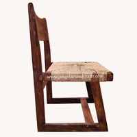Chaise de café moderne nordique en bois massif Jute tissé en osier chaise de salle à manger canne meubles de maison scandinave en bois rotin bois exportateur
