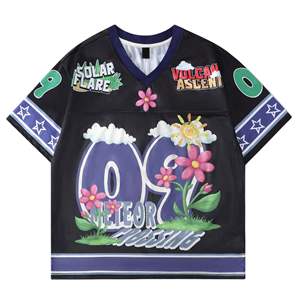 Maillots de sport en maille de polyester respirante, entièrement imprimés par sublimation, personnalisables avec nom et numéro, maillot de football américain - Product Image 1