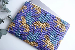 Durable Lightweight Waterproof Block Print Sling <b>Laptop</b> Sleeve Vintage Simple Business 13" 15" <b>17</b>" Purple Cheetah Office Daily - Product Image 4