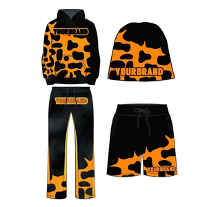 ชุดวอร์มลายพรางพร้อมฮู้ดกางเกงขาสั้นและหมวกบีนนี่ออกแบบโลโก้แบรนด์ของคุณได้ตามต้องการ - Product Image 2