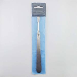 Pousse-cuticules professionnel en acier inoxydable argenté de haute qualité, 12 cm, à une extrémité, avec logo personnalisé, outil de soin des ongles - Product Image 5