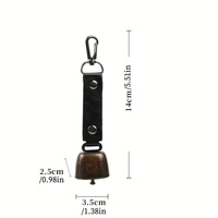 Clochette Répulsive d'Ours pour Extérieur avec Boucle de Suspension, Accessoire Porte-clés, Clochettes Durables en Métal de Fer pour Randonnée, Camping et Sécurité des Animaux