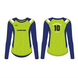 Meilleure vente T-shirt de volley-ball à manches longues imprimé par sublimation de qualité de luxe pour les femmes uniforme en polyester respirant - Product Image 5