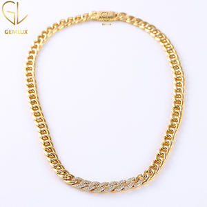 Venta caliente HipHop joyería 14K oro 1CT diamante Natural nuevo diseño de moda Miami collar de cadena de eslabones cubanos para hombres - Product Image 3