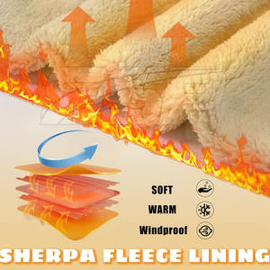 Vente directe d'usine hommes hiver décontracté coton mélangé Sherpa polaire sweats coupe ample de haute qualité - Product Image 6