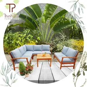 โซฟาในสวนไม้สัก2-Seater ร่วมสมัยสำหรับเฟอร์นิเจอร์กลางแจ้งสำหรับลานลานบ้านโรงแรม-การใช้งานสันทนาการ - Product Image 1