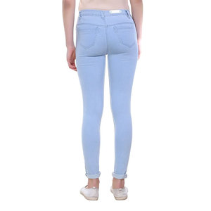 Wholesale Premium Mid Waist Plus Size Women's Denim <b>Jeans</b> Full Length Casual <b>Soft</b> Cotton - Product Image 4