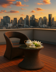 Ensemble bistro tout-temps en poly rotin table basse et chaises durables pour patio extérieur, balcon et espaces de café - Product Image 2