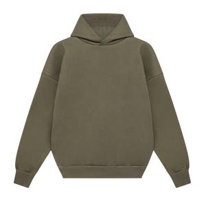 Heavy Cotton 500gsm Hoodie Custom Drop Shoulder Oversized Streetwear Cropped Hoodies Puff Print Hombres Hoodies - Product Image 2