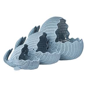 Panier en rotin inspiré des baleines, organisateur de rangement en osier artistique, thème océanique créatif pour la décoration de la chambre d'enfant et de la salle de jeux - Product Image 2