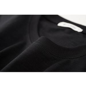 Nouveau design T-shirt décontracté à manches courtes pour hommes 100% coton col rond couleur unie coupe régulière Bangladesh respirant Anti-rides - Product Image 5